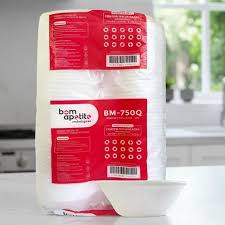 Quentinha isopor 750 ml fundo quadrado c/ 100 unidades