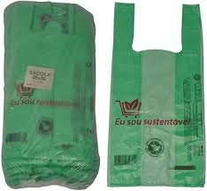 SACOLA FINA VERDE 38 X50 BIO 3,5 KG